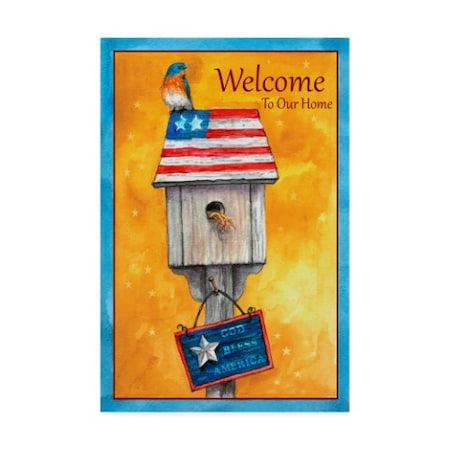 Melinda Hipsher 'Blue Bird American Welcome' Canvas Art,12x19